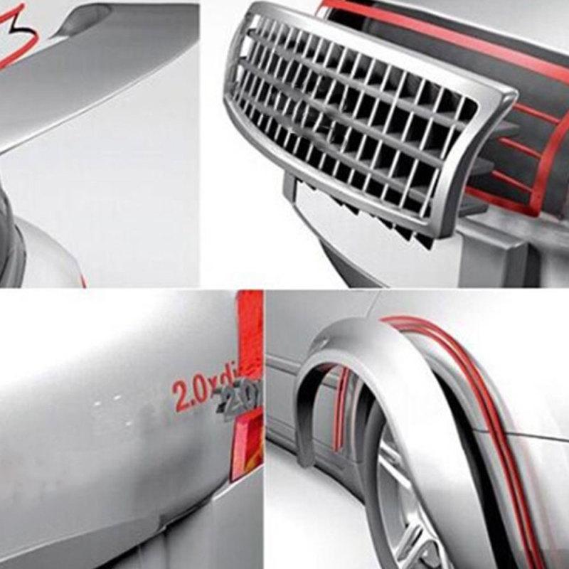 1CM*3M Rotes Transparentes Silikon Doppelseitiges Klebeband Aufkleber für Auto Hochfest Keine Spuren Klebstoff