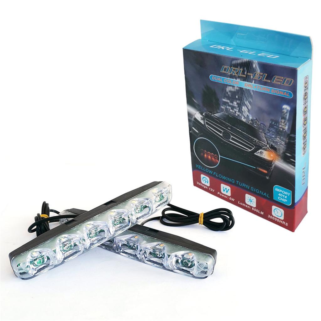 Shakeproof 12v Auto Fog Lamp Waterproof Headlamp Car Accessories Turn Signal Universal Car Daytime Running Lights