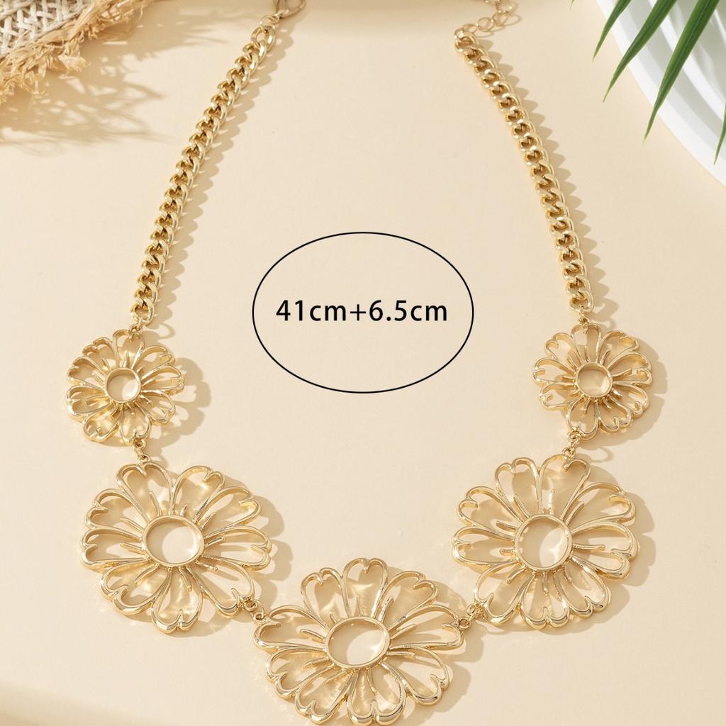 Flower Splicing Necklace Atmospheric Exaggerated Wind Banquet Delivery Gifts for Friends' Birthdays