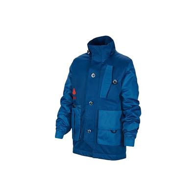 3D Pocket Decorated Zip-Up Long Sleeve Jacket Kids Tops Blue DJ5719-476