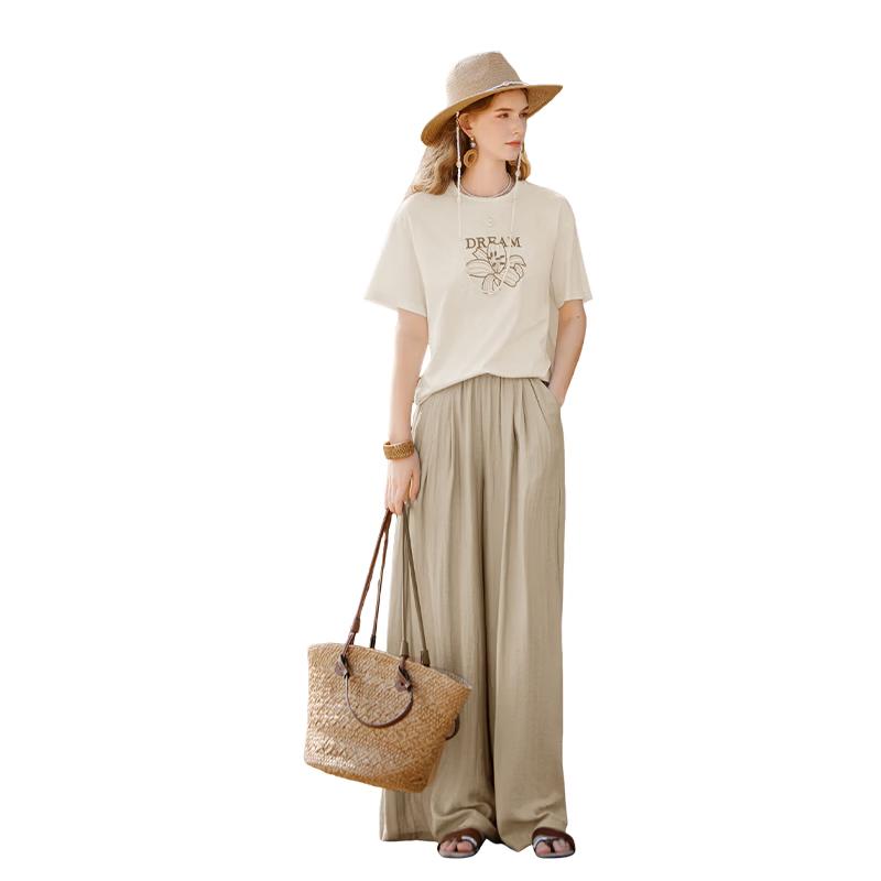 Women s Loose High-Waist Wide-Leg Pants