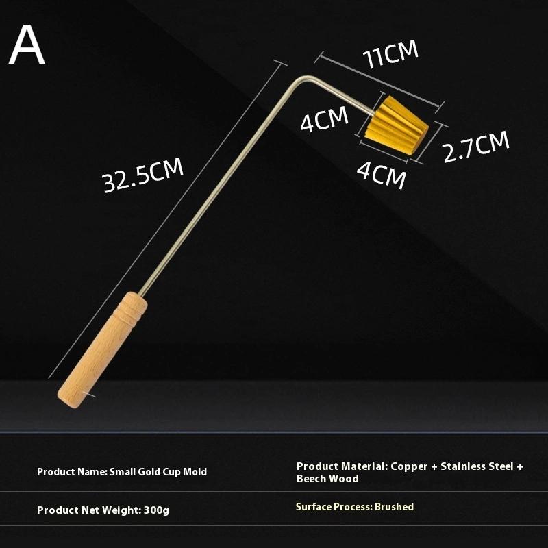 

Malaysian Traditional Pie Tee Maker Top Hat Creative With Wood Handle Bakeware Gadgets Reusable Pai Tee Mould Fried Snack Tool