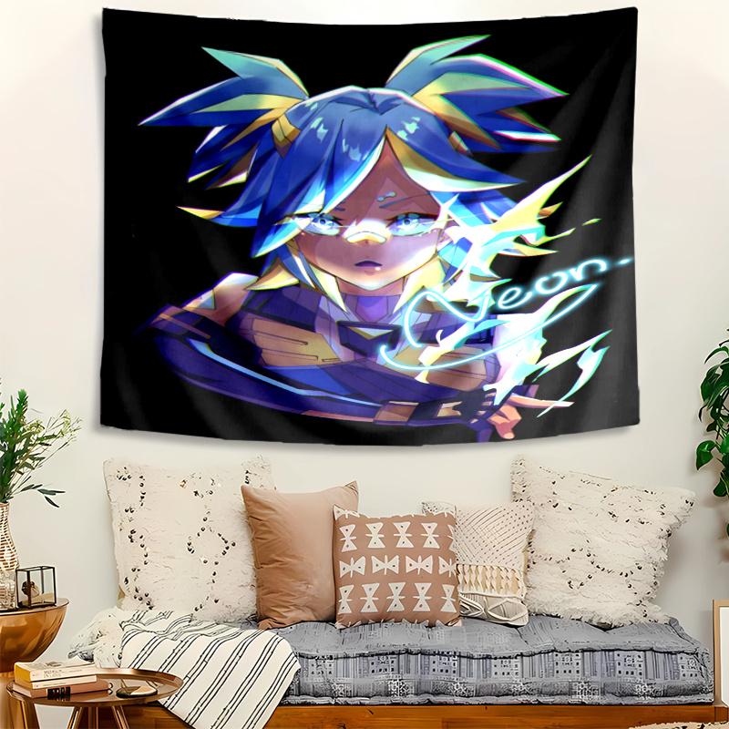 VALORANT Tapestry, Wall Hanging Tapestry, Pattern Tapestry for Dorm Bedroom Living Room Wall Art Photography Backdrop