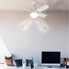 Ceiling Fan With Lights Mute Outdoor LED Enclosed Fan Remote Control 3 Wind Speeds Air Cooler Quiet 2 In 1 Enclosed Fan