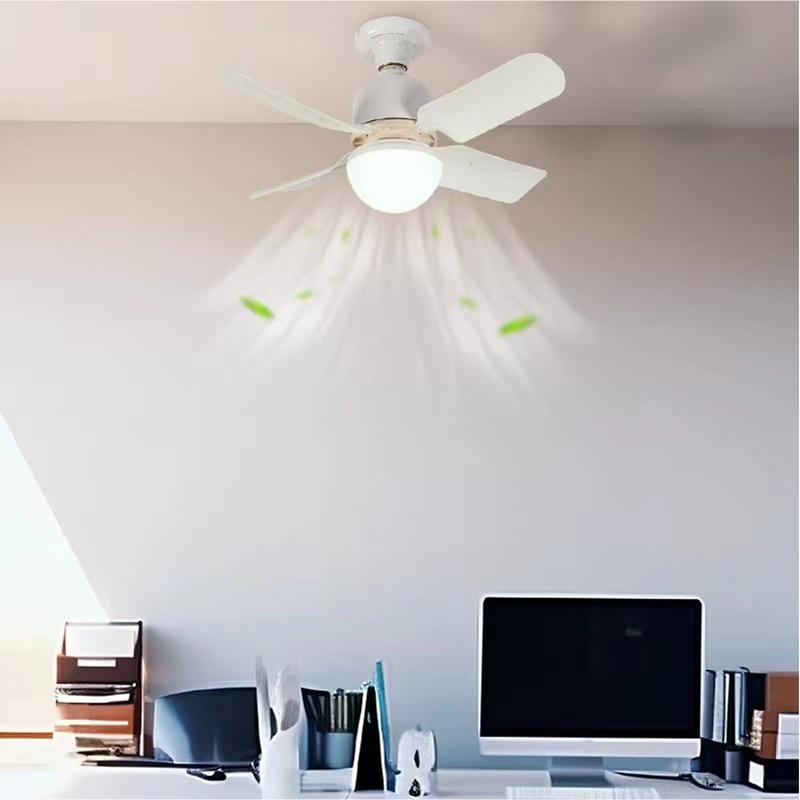 Ceiling Fan With Lights Mute Outdoor LED Enclosed Fan Remote Control 3 Wind Speeds Air Cooler Quiet 2 In 1 Enclosed Fan
