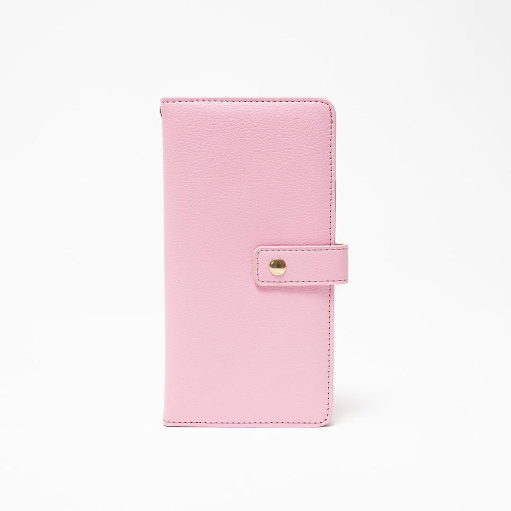 itSnap Notebook Type Acsta Pouch Ackey Stand Display Storage Case Active Portability Stylish Base [un sourire] (Pink)