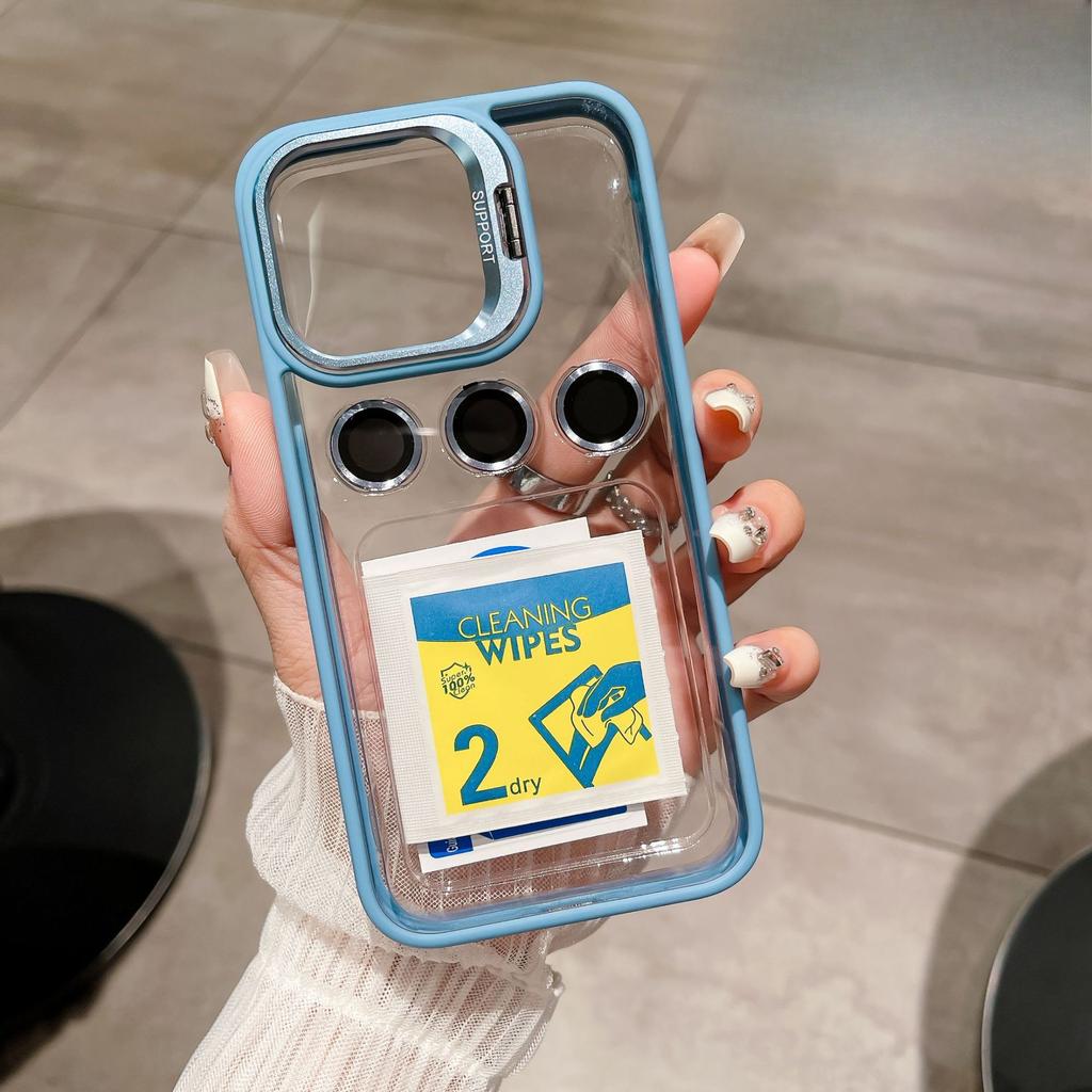 Applicable To IPhone15 Promax Mobile Phone Case Anti-fall Lens Film Apple 16 Protective Case 14 Invisible Bracket