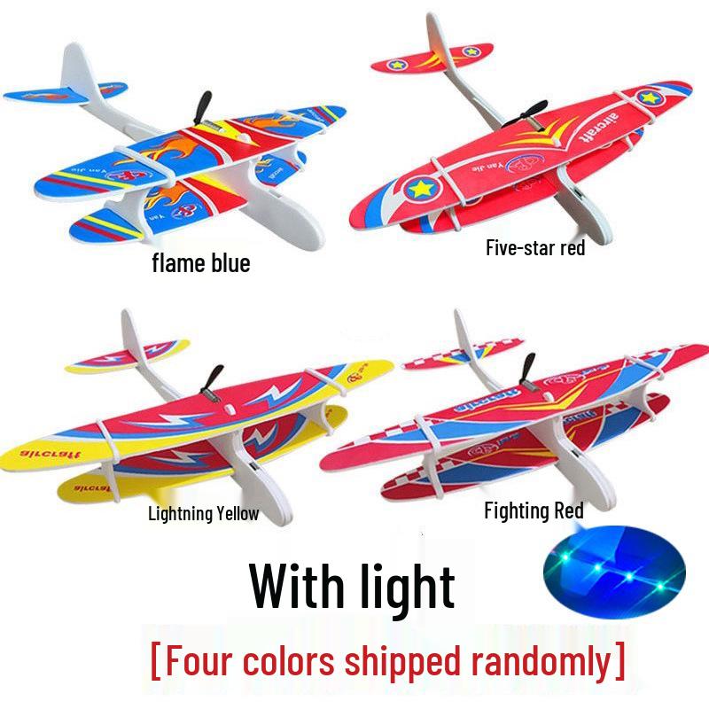 Electric Foam Hand-Throw Biplane Drone Glider Model Airplane Toy
