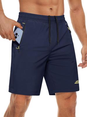 Sport-Fitnessstudio-Stretchshorts mit Sommergröße XL Herrenshorts, Loungewear, Bekleidung, Schnelltrocknend, Taschen, Bekleidung, Marineblau,