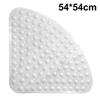 Sector Bath Mat 54*54cm Pvc Sector Anti-slip Bathroom Mat For Shower Room Rug With Suction Cups Bathtub Carpet For Bathroom