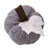 Autumn Pumpkin Decoration Set Of 3, Fabric Pumpkins In Orange Gray White For Indoor Table Centerpieces, Mantel Displays
