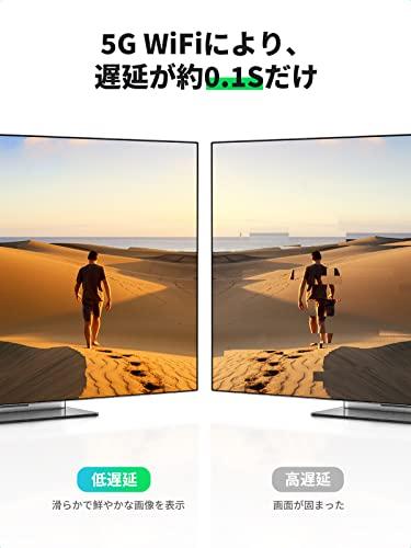 UGREEN HDMI Wireless HDMI Transmitter and Receiver Set [Japan Technical Standards Certification] Wireless HDMI Transmitter, No Setup Required, No WiFi