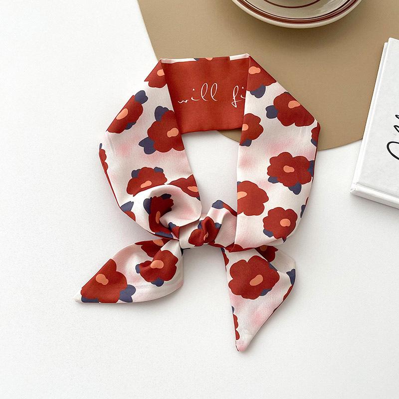 Long silk scarf, high-end new versatile hair tie streamer, atmosphere ribbon, spring and summer decorative scarf, tied bag streamer