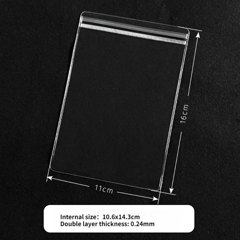 100pcs PVC Self Sealing Bag Thicken Highly Transparent and Scratch Resistant Plastic Pouchs Jewelry Brooch Bracelet Storage Packaging Pockets