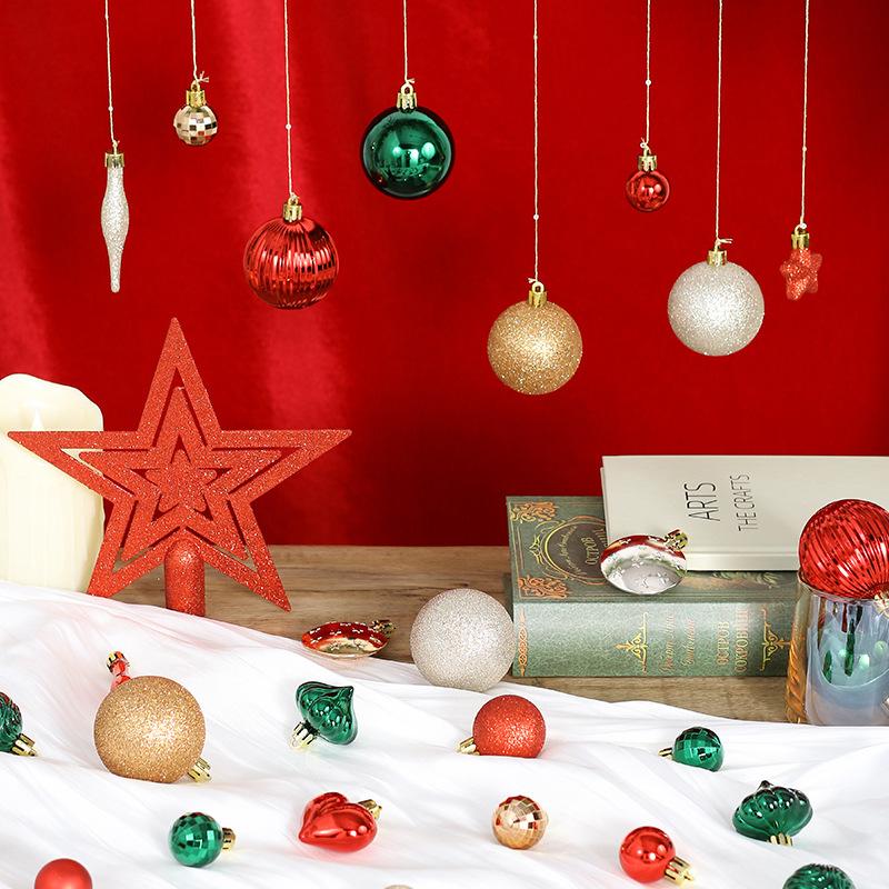 72 Stück Baumspitze Stern Weihnachtskugel Ornamente Sonderform Pailletten Weihnachtsbaum Party Dekoration Weihnachtskugeln Anhänger