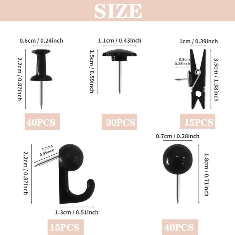 Multifunctional Creative Push Pin Clips Set Decorative Cork Board Map Photo Thumbtacks Combination Kit Office School Supplies