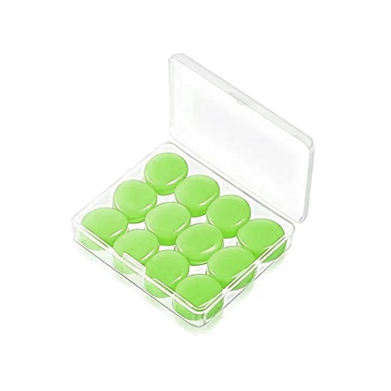 12 tappi per le orecchie in silicone, riutilizzabili, in cera di silicone, per nuoto, modellabili, riduzione del rumore, protezione per il sonno