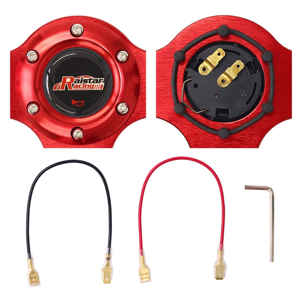 Deep Corn Steering Handle 70mm Sports Type Life_mart 35 (Red)