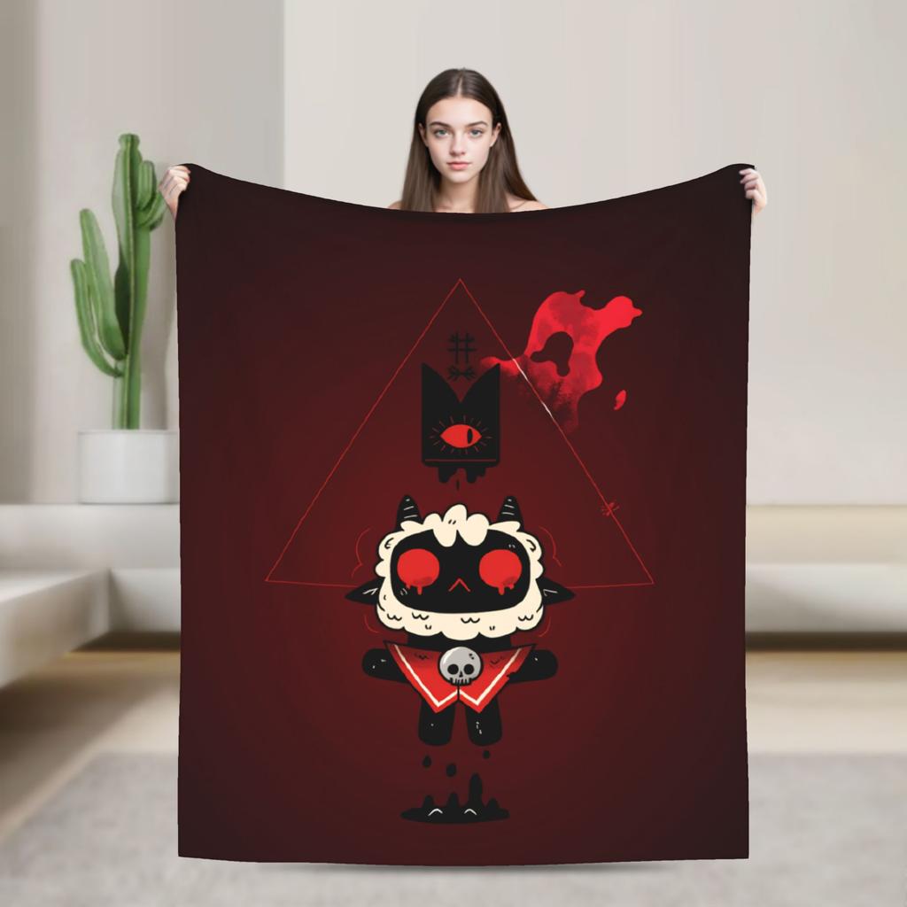 Cult of the Lamb Warm Soft Blankets Picnic Plush Throw Blanket Fashion Home Decor Flannel Bedspread Sofa Bed Cover