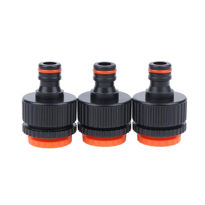1/2" 3/4" 1 Inch Thread Quick Connector Garden Irrigation Hose Quick Coupling Plastic Watering Pipe Quick Connector Fittings