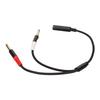 1 4 Inch Stereo Splitter Y Cable Gold Plated Plug Double Male Shielded 6.35mm Male Plug To Dual 6.35mm Female Jack Cable