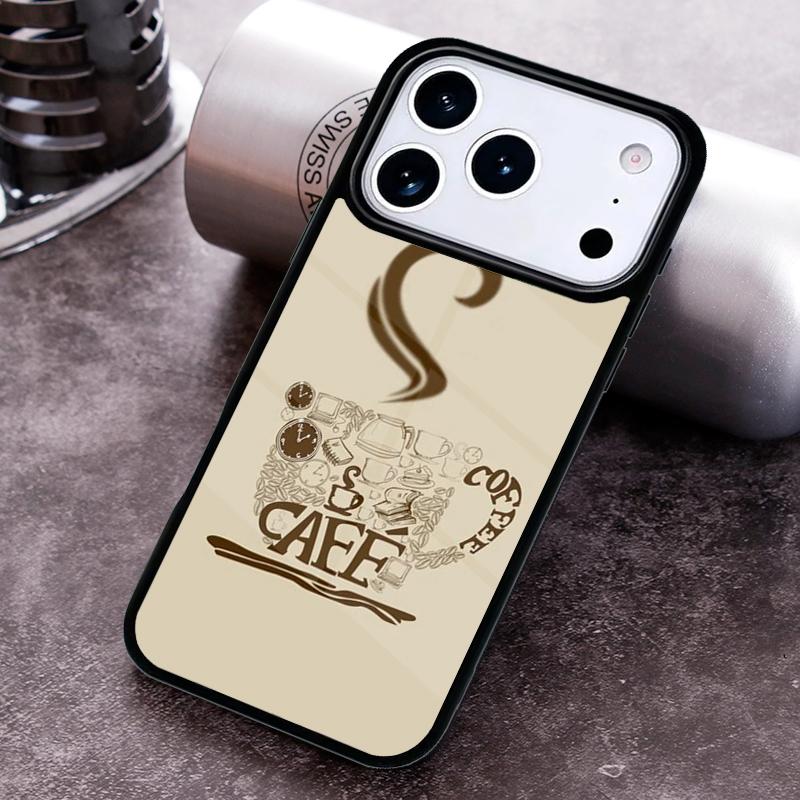 Coffee Wine Cup Phone Case For iPhone 17 16 15 14 13 12 11 Pro Max Plus 17Air Soft Silicone Cover