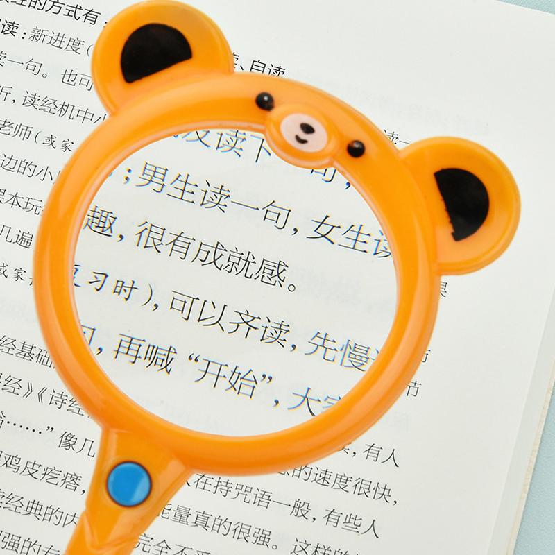 Cartoon Cute Hand Lens Magnifier Magnifying Glasses Kids Party School Class Reading Outdoor Observation Exploration Science Toys