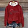 Ladies Fashion Casual Long Sleeve Printed Round Neck Hoodie Pullover Top