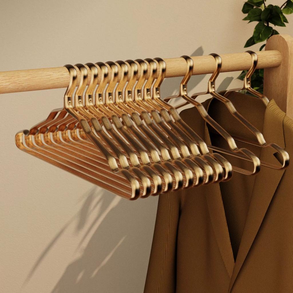 Clothes Hangers Metal, Smooth Surface Shirt Dress Hanger, Durable Heavy Duty Coat Hangers, Standard Hangers for Jacket Trouser