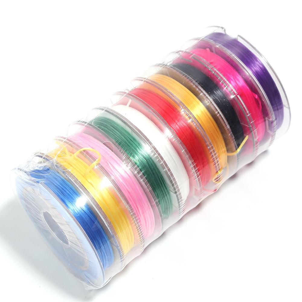 8/10 Rolls Elastic Stretch Crystal String Cord Mixed Random Color for Jewelry Making Bracelet Beading Thread 10Yards/roll