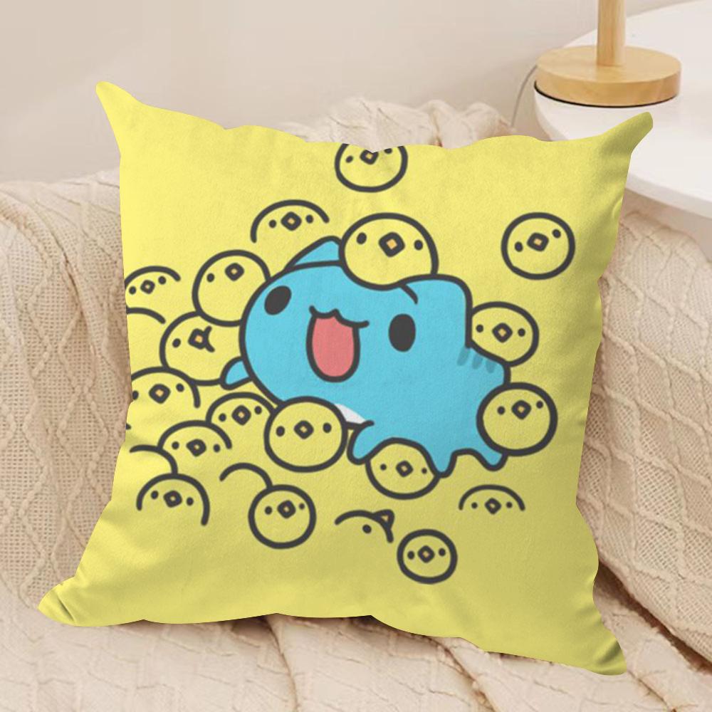 B-Bugcat C-Capoo Cushion Cover Soft Plush Fabric Double-Sided Printed Sofa Cushion Cover for All Seasons Home Decor Gift