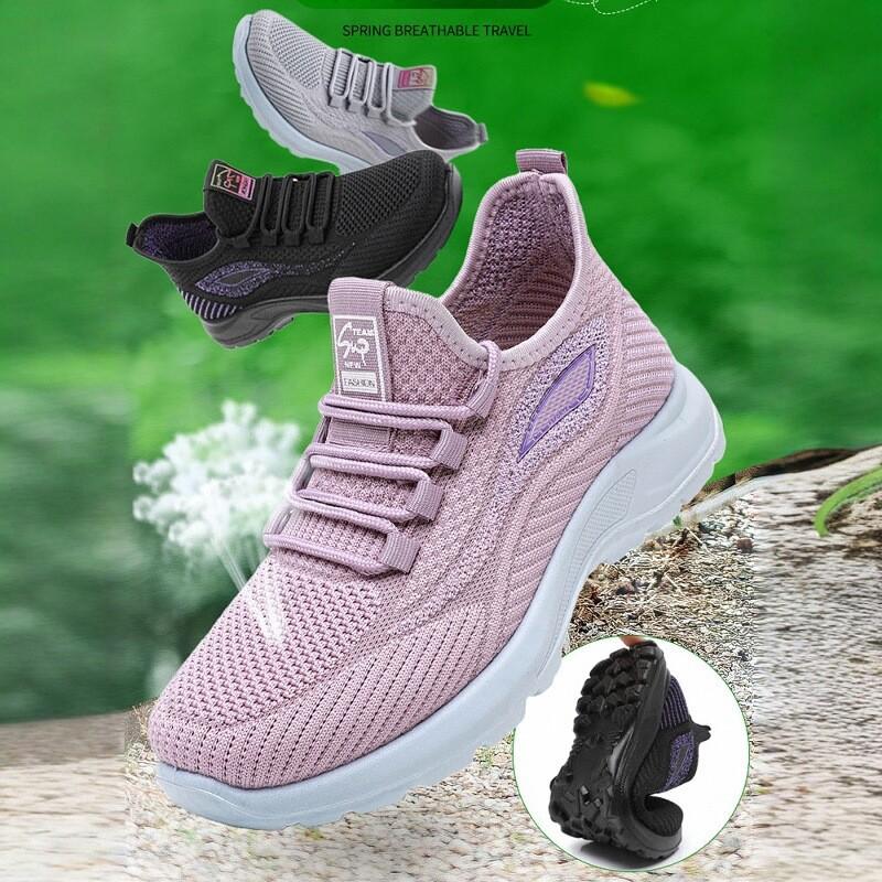 Fashion Spring 2025 New Women's Shoes, Breathable, Lightweight and Comfortable Walking Shoes, Sports and Casual Shoes