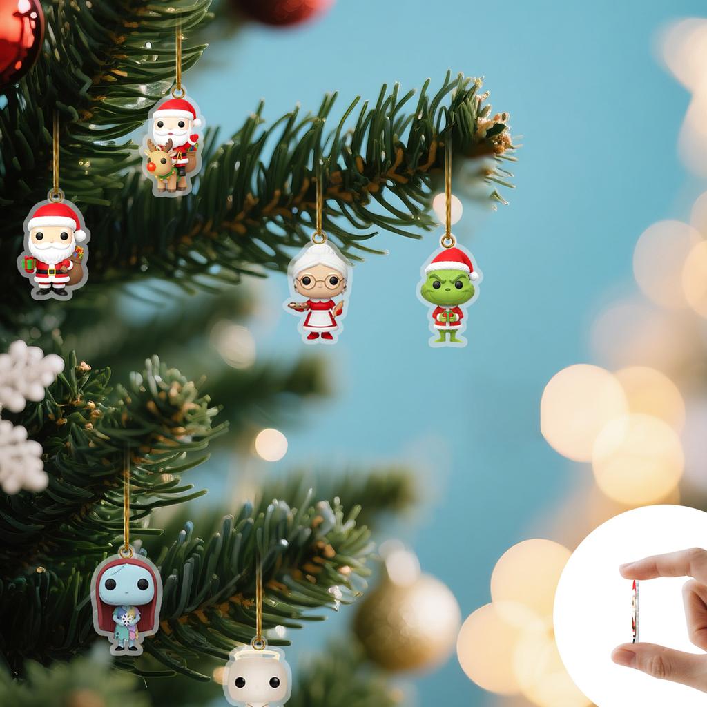 2025 Advent Calendar, 24 Days Christmas Advent Countdown Calendar With 24 Pcs Ornaments, Chill Daily Surprises, 2D Acrylic Ornaments Christmas Decor