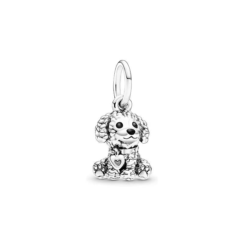 Animal Series Bead Dog Owl Turtle Fox Teddy Bear Dangle Charm Fit Original European 925 Sterling copper Bracelet DIYZircon Gift