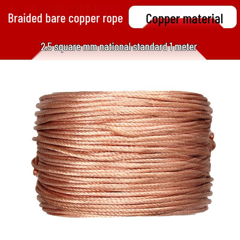 Transparent Soft Copper Grounding Wire for High Voltage Lightning Rods - Purple Copper Stranded Welding Cable