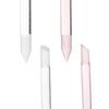 BONA FIDE BEAUTY Cuticle Pusher Set of Clear Cuticle Nail Bohemian Sweet Remover [Czech Glass] 2, & Pink, Double-Sided Care, Preparation, Glass,