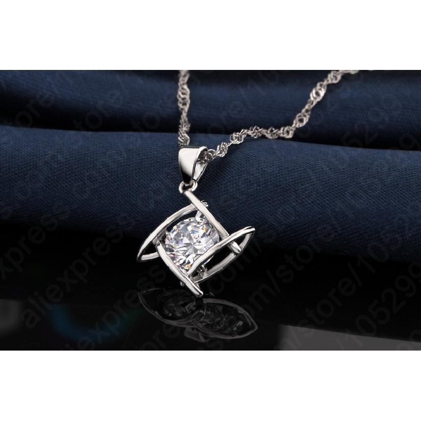 Hot Sale Genuine 925 Sterling Silver Hollow CZ Pendant Jewely Sets For Women Girls Classic Birthday Jewelry Gifts
