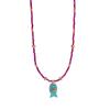 Colorful Mini Fish Necklace Jewelry Childishness Chain Choker Fish Pendant Necklace  Vacation
