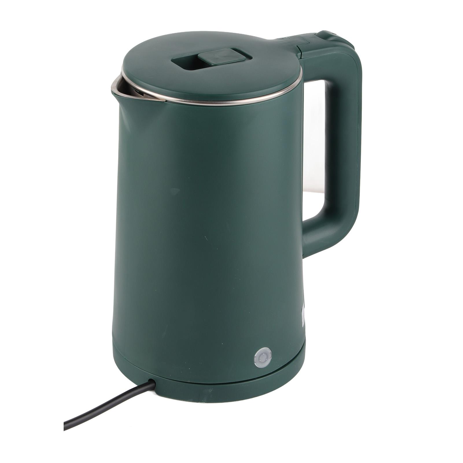 

Электрический чайник 2.3 л из нержавеющей стали с двойным слоем, антипригарный, автоматический выключатель, электрический водонагреватель для дома 220 В EU зелёный