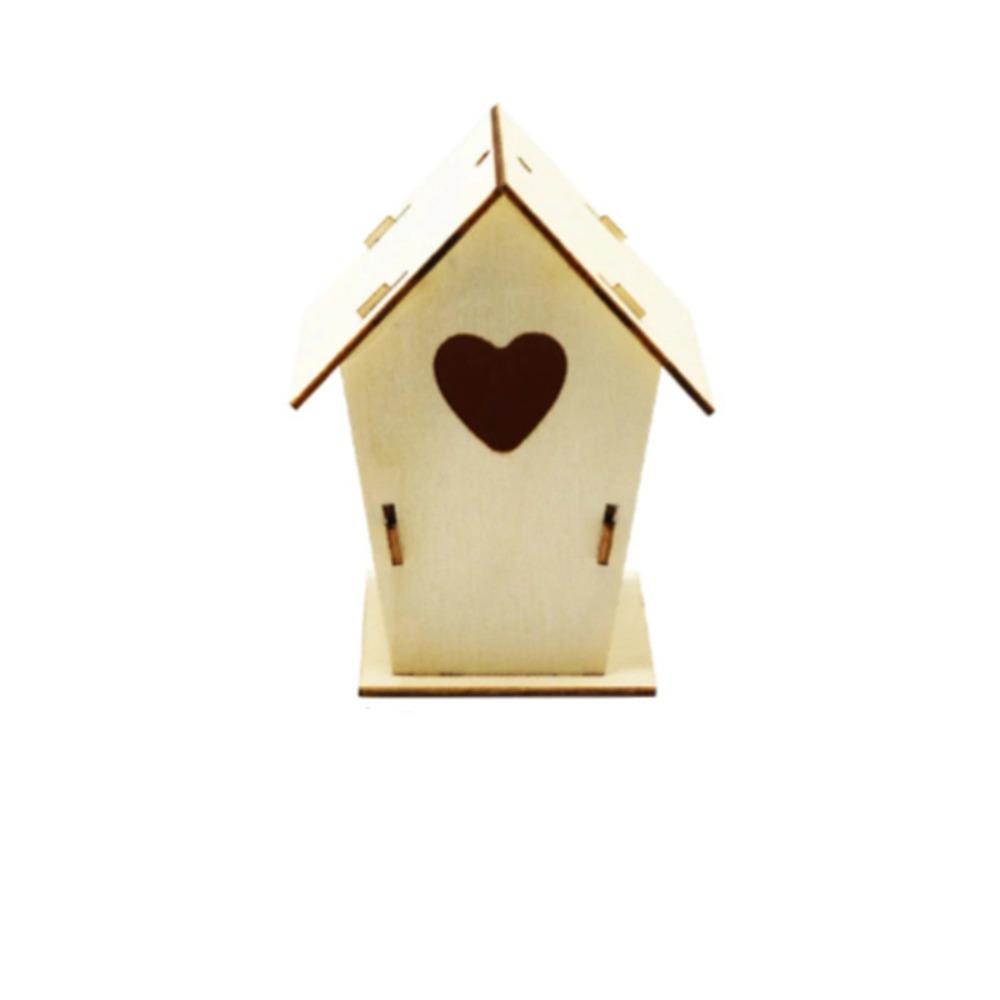 3pcs Minimalist Bird House Wooden Bird Cage Bird Raising Tool Bird Feeder  Outdoor