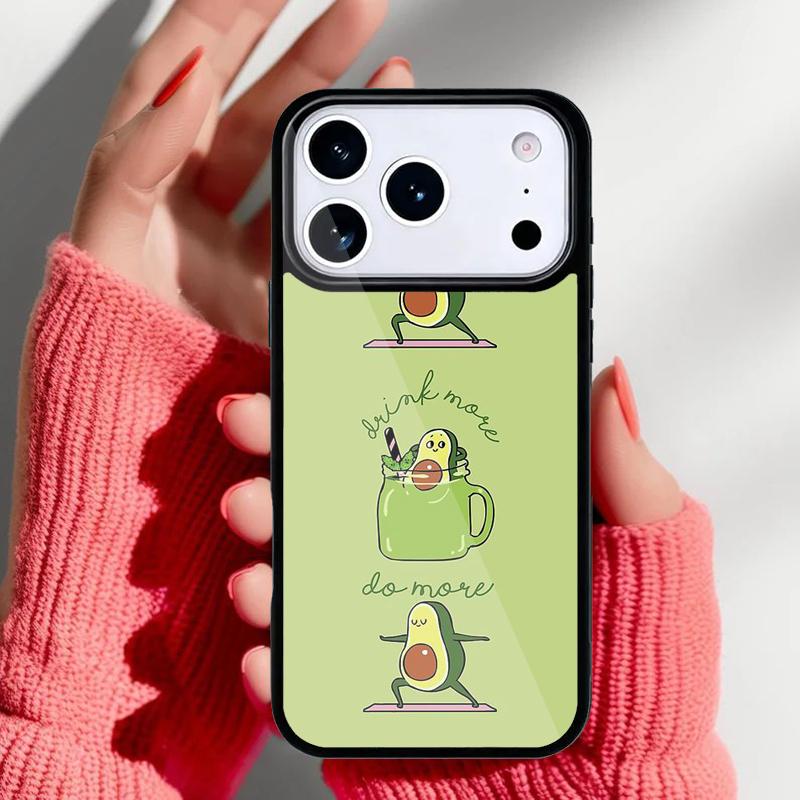 Cute Avocado Cartoon Phone Case for iPhone 17 16 15 14 13 Pro Max Back Cover for 12 11 Pro Coque