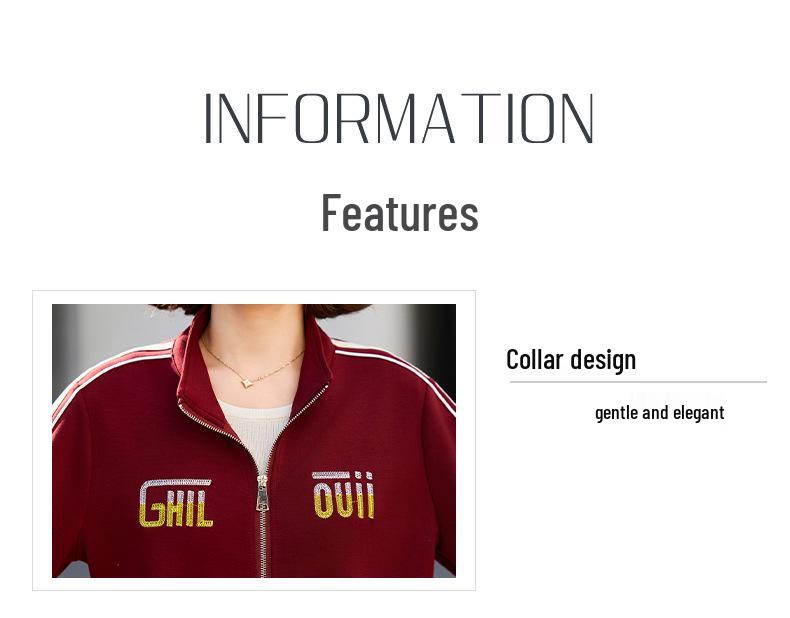 2026 Spring/Autumn Women's Sweatshirt Sportswear Set for Middle-Aged Mothers - Casual, Stylish Two-Piece Running Outfit