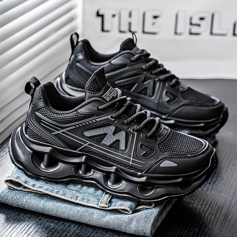 Summer Men's Shoes New Breathable Mesh Shoes Men's Sports Shoes Versatile Platform Casual Running Dad Shoes