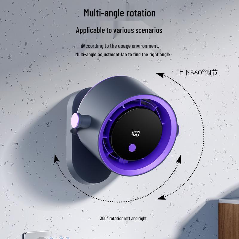 3-in-1 Digital Display USB Charging Multi-functional Air Circulator: Table, Standing, Wall-mounted, Clip-on Fan for Dormitory or Office