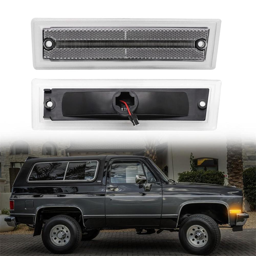 LED Side Marker Lights For Chevy C10 C20 C30 K10 K20 K30 Suburban 1981-91
