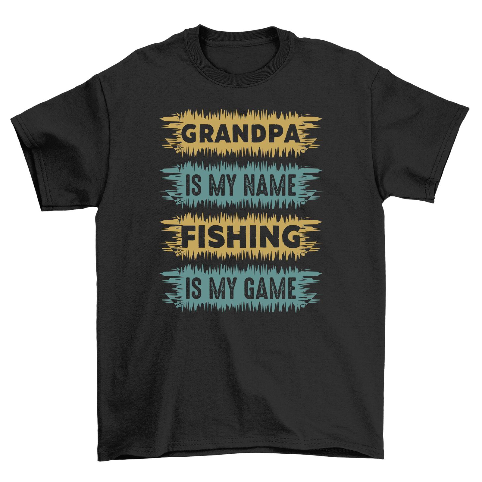 Grandpa is my Fishing Name Funny T-Shirt Mens Womens Tees Top - Level 4 Grandpa Gamer. Ideal for Cast S