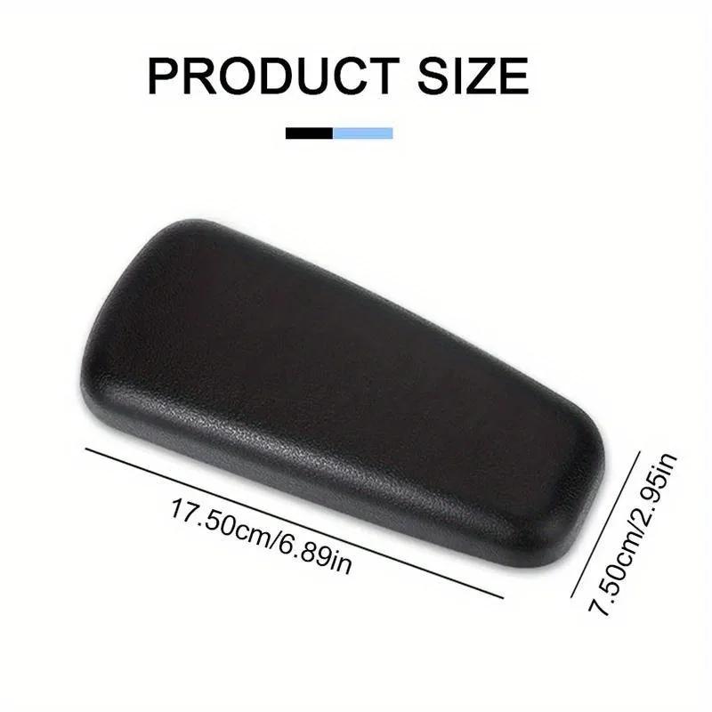 

Наколенник из искусственной кожи для автомобиля, подушка для салона автомобиля, удобная подушка для ног, пена с эффектом памяти, универсальная поддержка бедра 6,89X2,95 дюйма чёрный