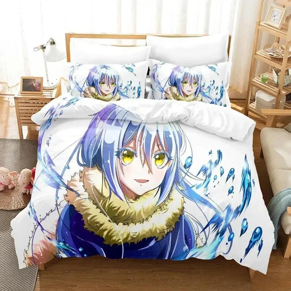 

That time i got reincarnated as a slime Printed Bed Set Duvet Cover Pillowcase Bedding Set Bed Linen Sheet Quilt Cover Full Size 70x133cm 2pcs