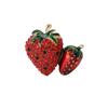 Strawberry Brooches For Women Lady Shining Rhinestone Fruits Party Office Brooch Pins Gifts Decoration