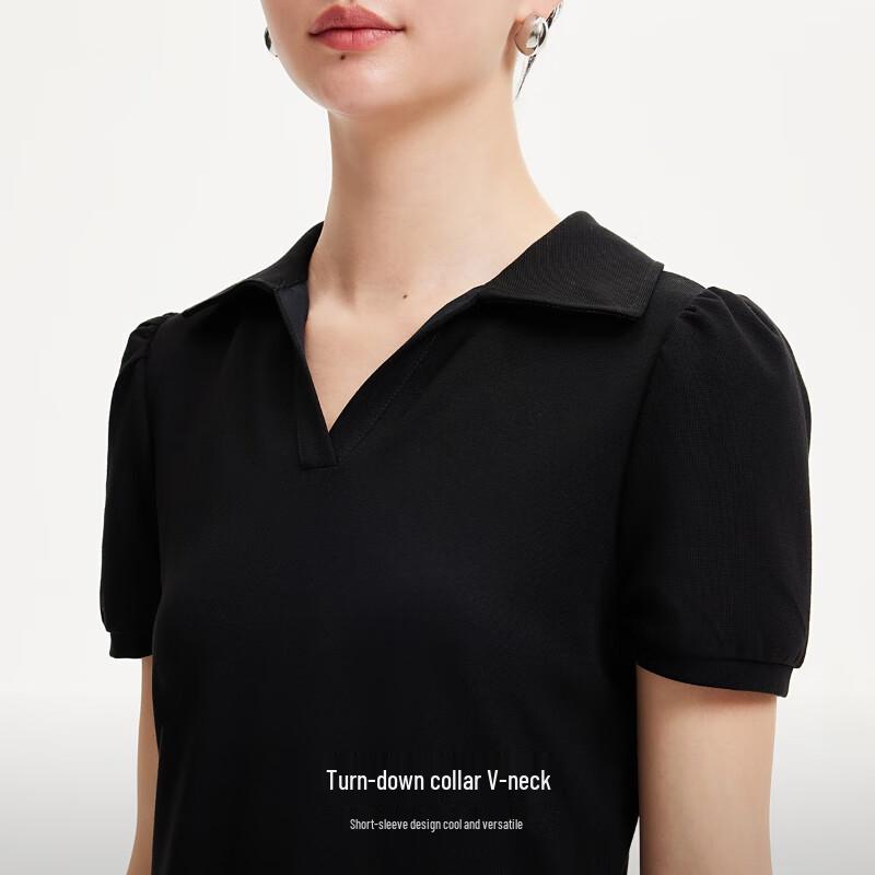 Veromoda 2025 Spring A-Line Puff Sleeve Dress